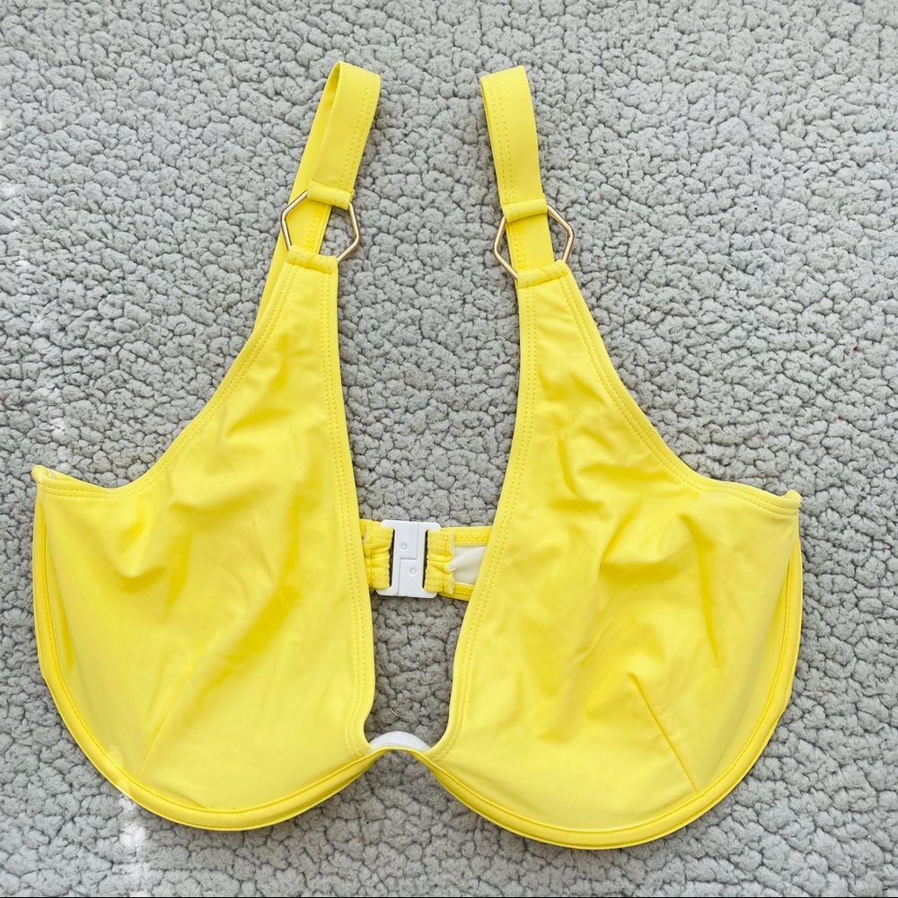 Missguided fuller bust yellow bikini top